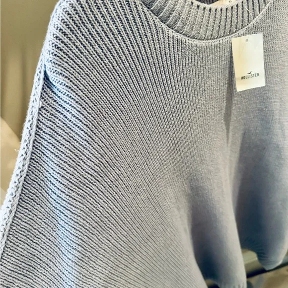 Hollister Co. Women's Dusty Blue Oversized Sweater XL NWT - Picture 4 of 6
